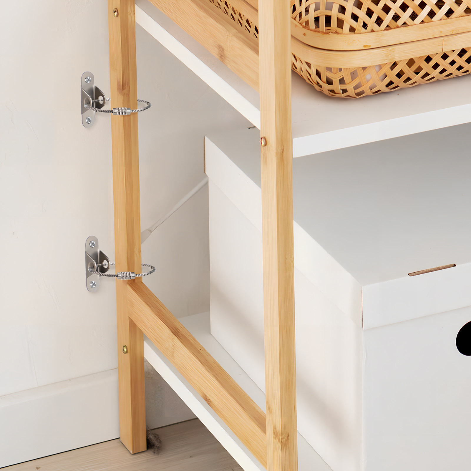 Earthquake Anchor Strap - Penyangga Furnitur Anti Terguling, Pemasangan di